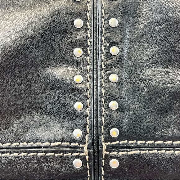 MICHAEL Michael Kors Large Astor Hobo Soft Leather in Black Silver Studs Rivets - Picture 9 of 11